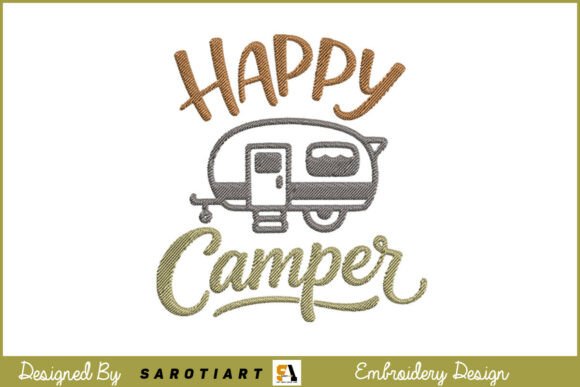 Charming Happy Camper Vintage Trailer Design
