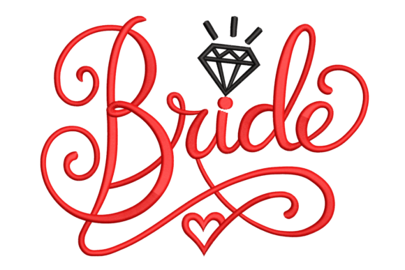 Elegant Bride Script with Diamond for Special Occasions