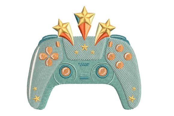 Gamer Controller with Shooting Stars