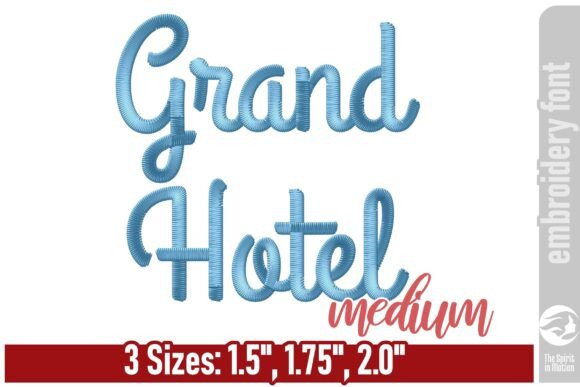 Grand Hotel Embroidery Font - Elegant Script