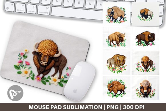 Mouse Pad Bison Embroidery: A Versatile Design