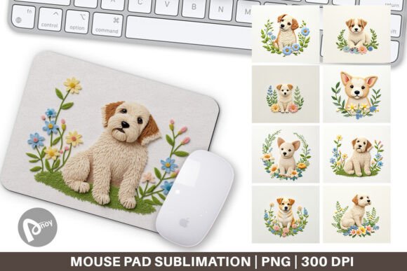 Mouse Pad Dog Embroidery: A Versatile Design for Merch