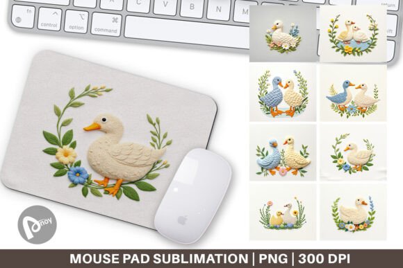 Mouse Pad Duck Embroidery: A Charming Design