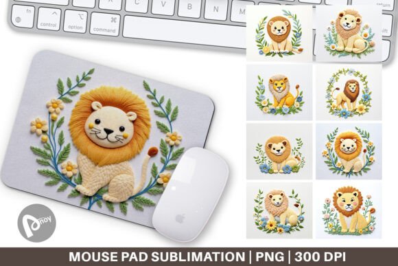 Mouse Pad Lion Embroidery: A Roaring Addition