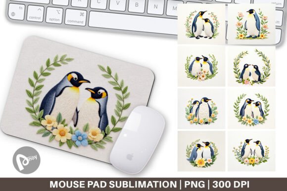 Mouse Pad Penguin Embroidery: A Charming Design