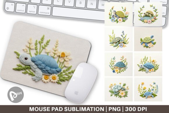Mouse Pad Turtle Embroidery: A Charming Addition