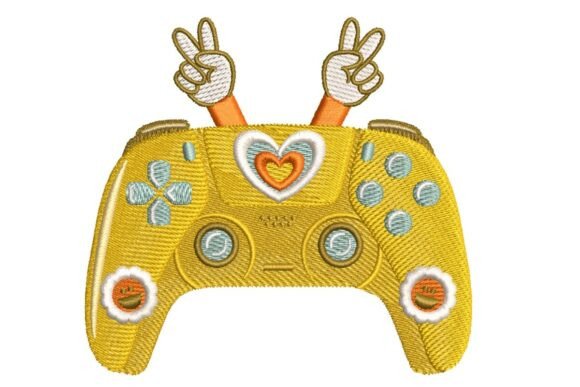 Peace Sign Gaming Controller: A Unique Embroidery Design