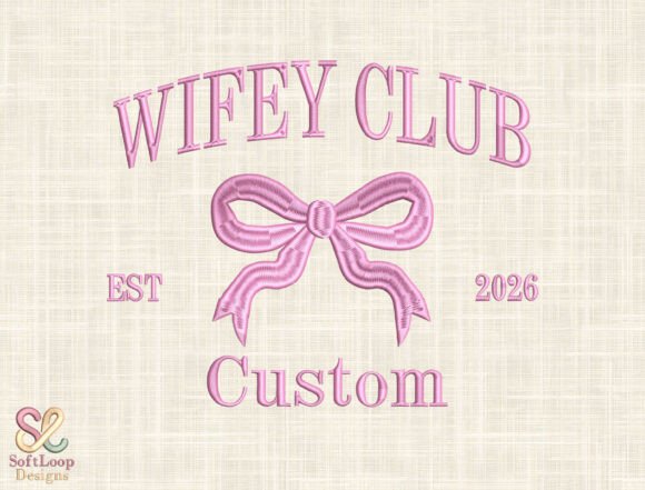 Wifey Club Embroidery: A Festive and Elegant Design